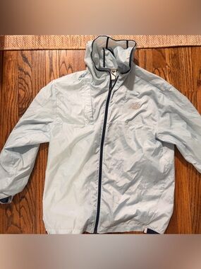 New Balance Lightweight Running Jacket Light Blue Windbreaker Full Zip